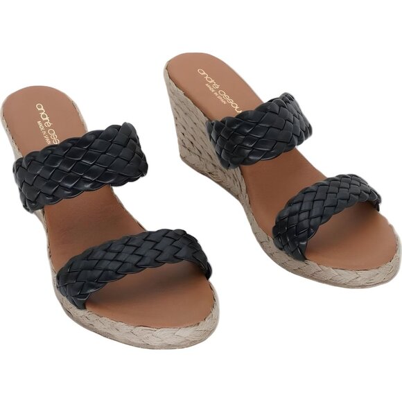 Double-Banded Espadrille Wedge Sandals - Womens Made In Spain Size EU 40 - Picture 1 of 6